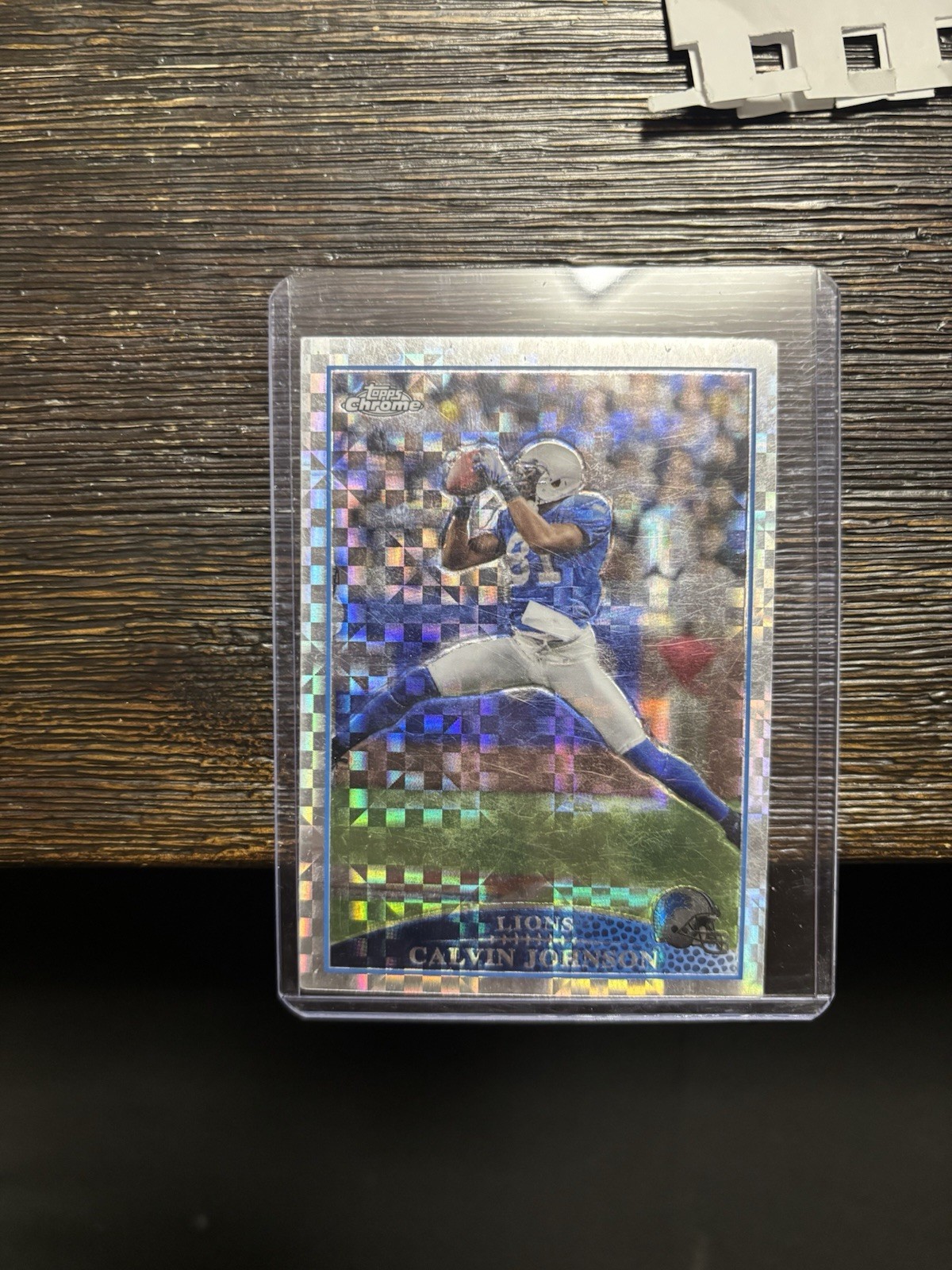 2009 Topps Chrome X-Fractor Calvin Johnson #TC10 Detroit Lions NFL Football