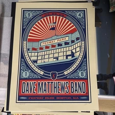 Dave Matthews Band Poster Fenway Park  Boston 5-29-2009  Methane Signed  /1800