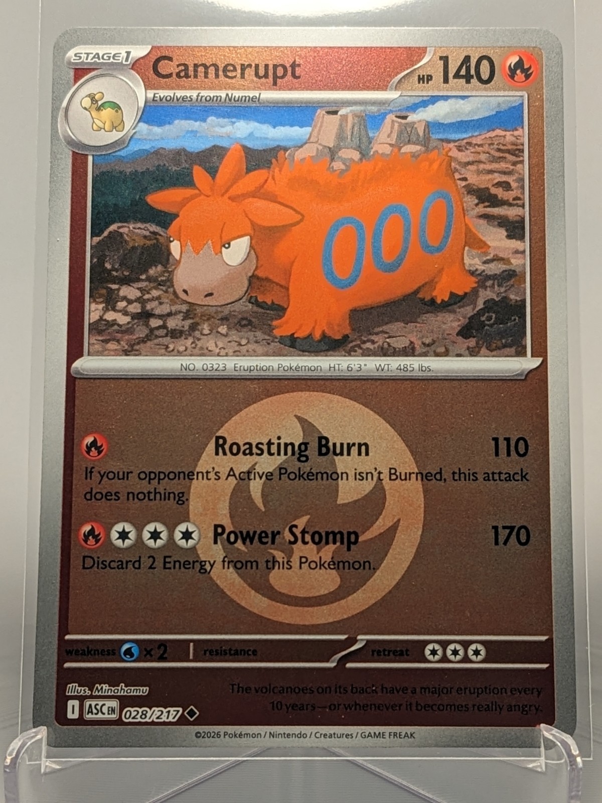 Camerupt 028/217 - Reverse Holo Fire Energy Symbol - ME: Ascended Heroes NM