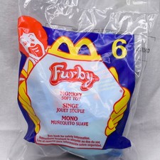 McDonalds Furby 2000 Monkey 6 Sealed Plush Clip Happy Meal Toy Keychain Vintage