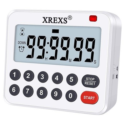 XREXS Digital Kitchen Timer Magnetic Countdown Up Cooking Loud Alarm and Mute Op