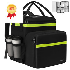 Ytonet Food Delivery Backpack with 7 Cup Holders, Extra Large X-Large, Black 
