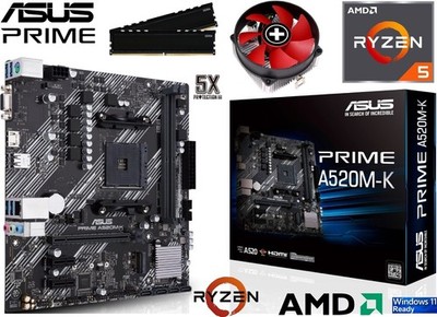 PC Aufrüstkit Bundle AMD Ryzen 5 5500 bis 32GB DDR4 mit ASUS Prime A520M-K