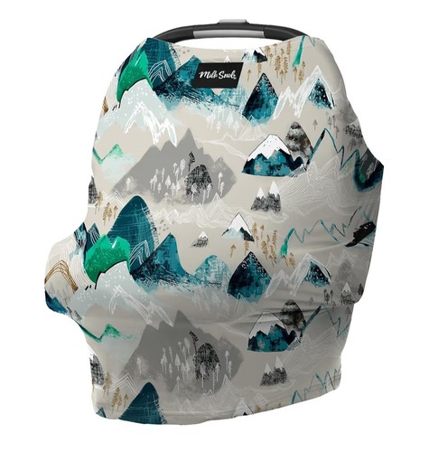 Milk Snob 5-in-1 Breathable Cover For Nursing Baby Carrier Stroller Mountains LN