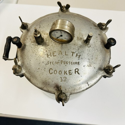 #ad Vintage National Pressure Cooker Canner 12 Qt Aluminum MCM Missing One Handle $84.59