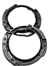 Pair of 7 Inch Car Speaker Adapter Mounts Black Plastic Rings Audio