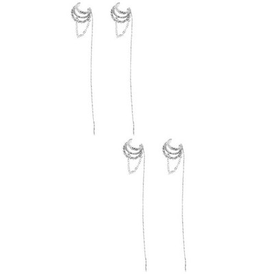  2 Pairs Ohrklemmen Ohrring Ohrknochenclip Nicht Durchbohrte Ohrringe
