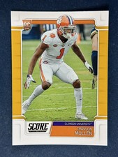 2019 Score Gold #421 Trayvon Mullen Clemson Tigers RC