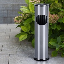 Cendrier En Acier Inoxydable Poubelle Cendrier Sur Pied Extérieur H 54 Cm