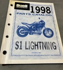 1998 Buell S1 Lightning Parts Catalog Manual 99571 98Y