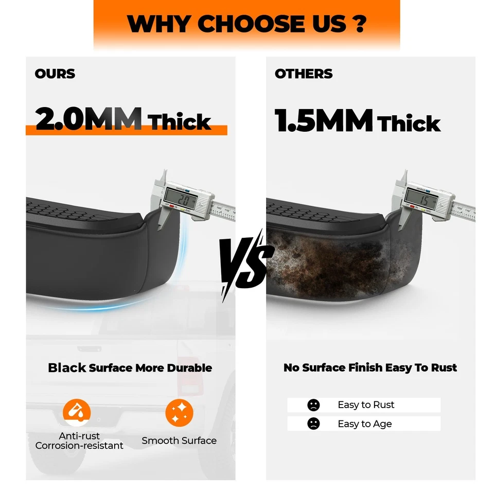 Black Rear Bumper For 2009-2018 Dodge Ram 1500 2010-12 2500 3500 w/o Sensor Hole Foto 4 de 4