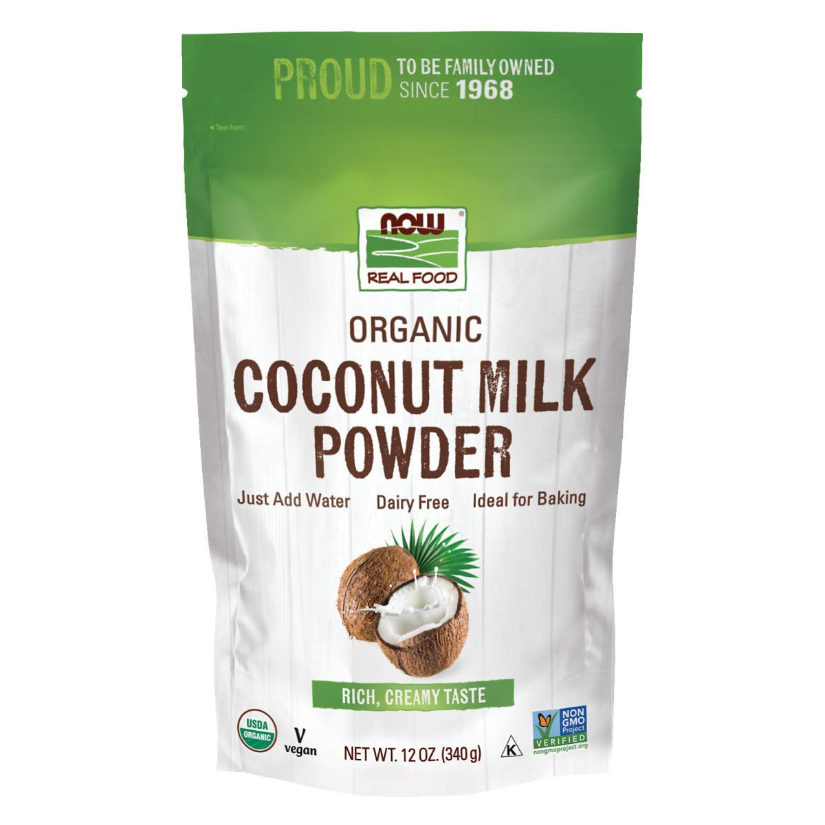 , Organic Coconut Milk Powder, Dairy Free/ Vegan, Just Add Water, 12-Ounce