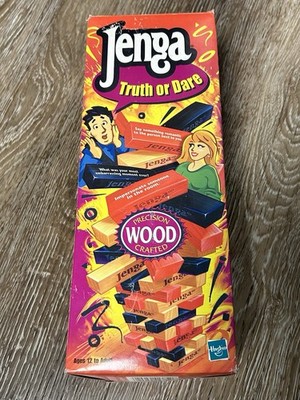 Parker Brothers Jenga Truth or Dare Precision Wood Block Adult Game