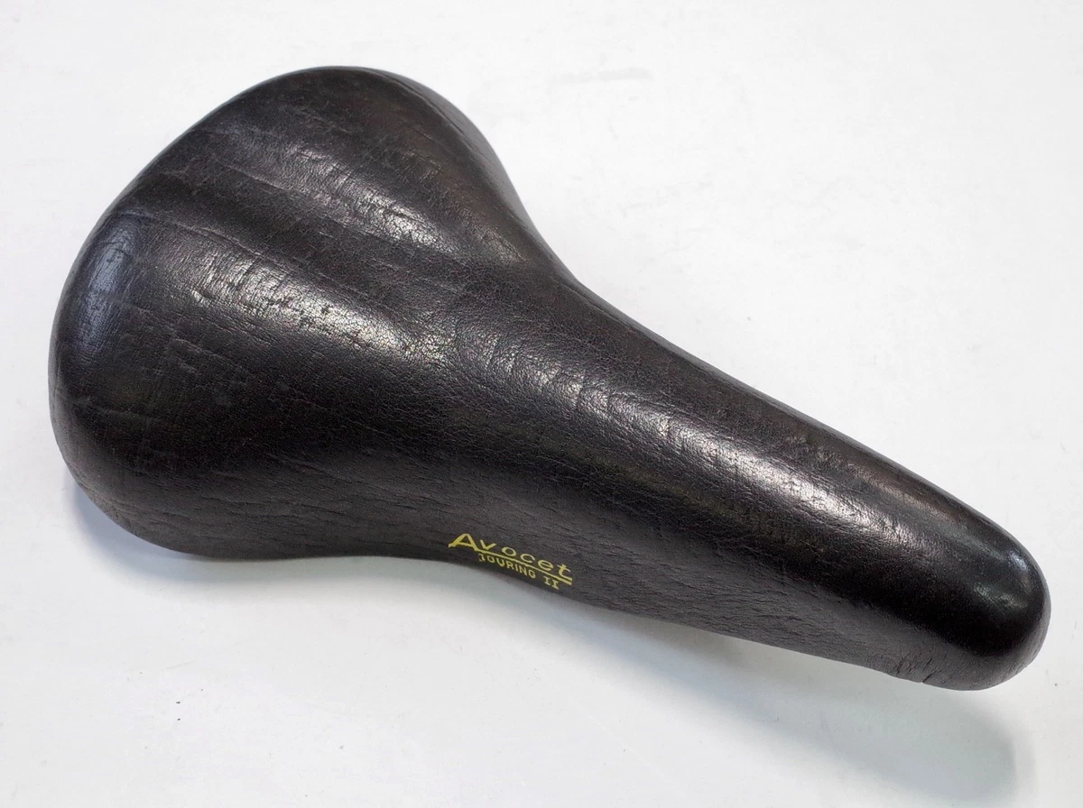 Selle Vintage Avocet Racing II – 1987 – Noire Cuir – Italienne – Pour Vélo Eroica