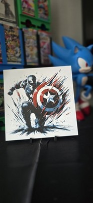 Hueforge Captian America-Marvel 3D Printed 23 Cm Aprox