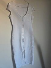 White Dress  Front ZIP Down