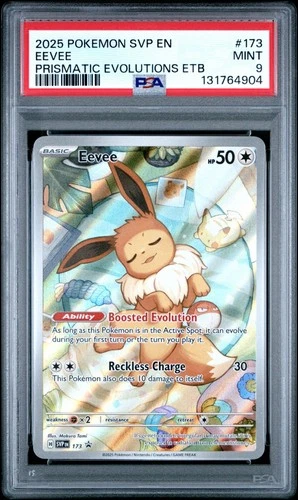 2025 POKEMON SVP EN-SV BLACK STAR PROMO #173 EEVEE PSA 9