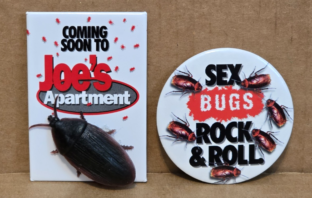 COCK ROACH CDセット Lot of 2) Joe's Apartment & Sex Bugs Rock & Roll Promo Pinback