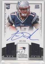 2013 Panini National Treasures Dual Signatures 42/99 Aaron Dobson #1 Auto 0b2