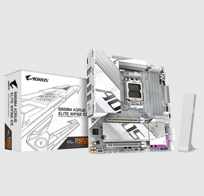 Gigabyte B850M AORUS ELITE WIFI6E ICE AM5 Socket for AMD Ryzen 9/8/7000 CPU