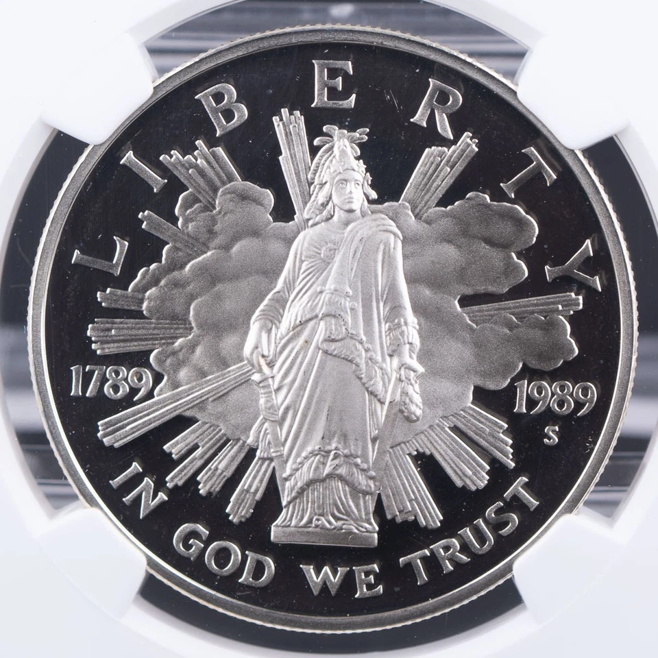 Certified 1989-S Silver $1 NGC PF69 Ultra Cameo Congress - Image 2 of 4