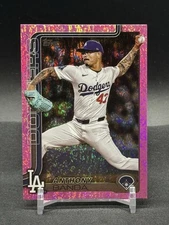 2025 Topps Update Anthony Banda Pink Holo Foil - Los Angeles Dodgers #US132