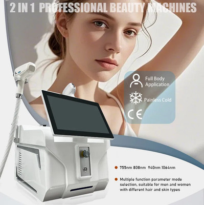 2IN1 808NM Diode Laser 4 Wave Painless Hair Removal Pico Tattoo Removal Machine