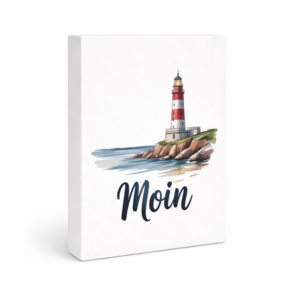 Leuchtturm Holzbild In 20X15 Cm Zum Stellen Oder AufhäNgen - Moin-image