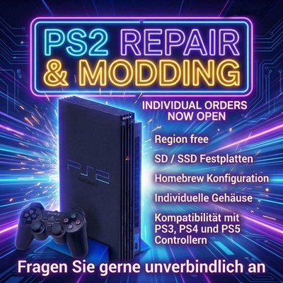 PS2 Reparatur & Mod/Modding (Sony Playstation 2)   Einzelaufträge