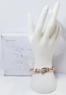Equilibrium CZ Crystal Lines Bracelet