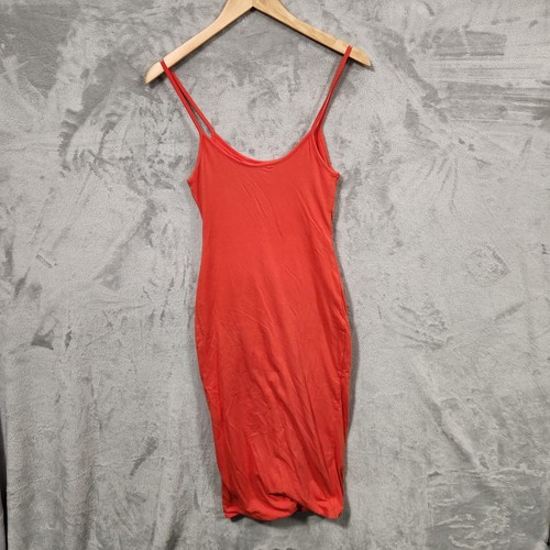 Vestido midi Kookai para mujer talla 1 rojo ALGODÓN ORGÁNICO ELÁSTICO CORREA DE ESPAGUETI COMO NUEVO - Imagen 10 de 10