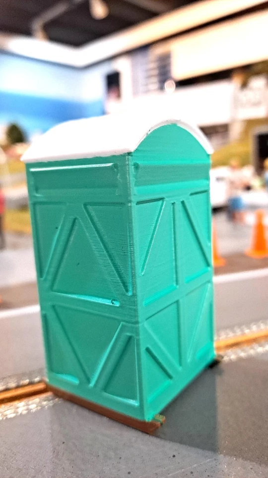 Juego de 4 accesorios Porta-Johns escala 1/32 Slot Car Trackside -Scalextric-Carrera Foto 3 de 4