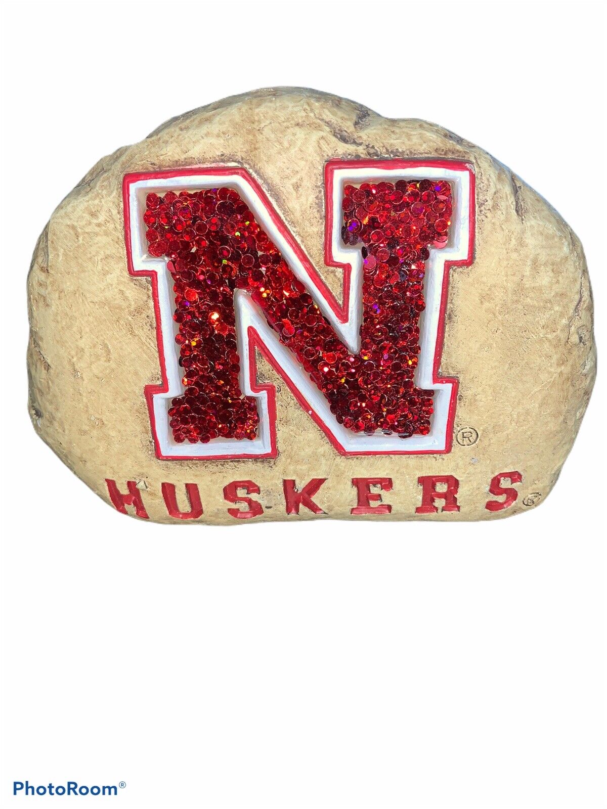 Nebraska Cornhuskers Faux Rock Paperweight Decoration