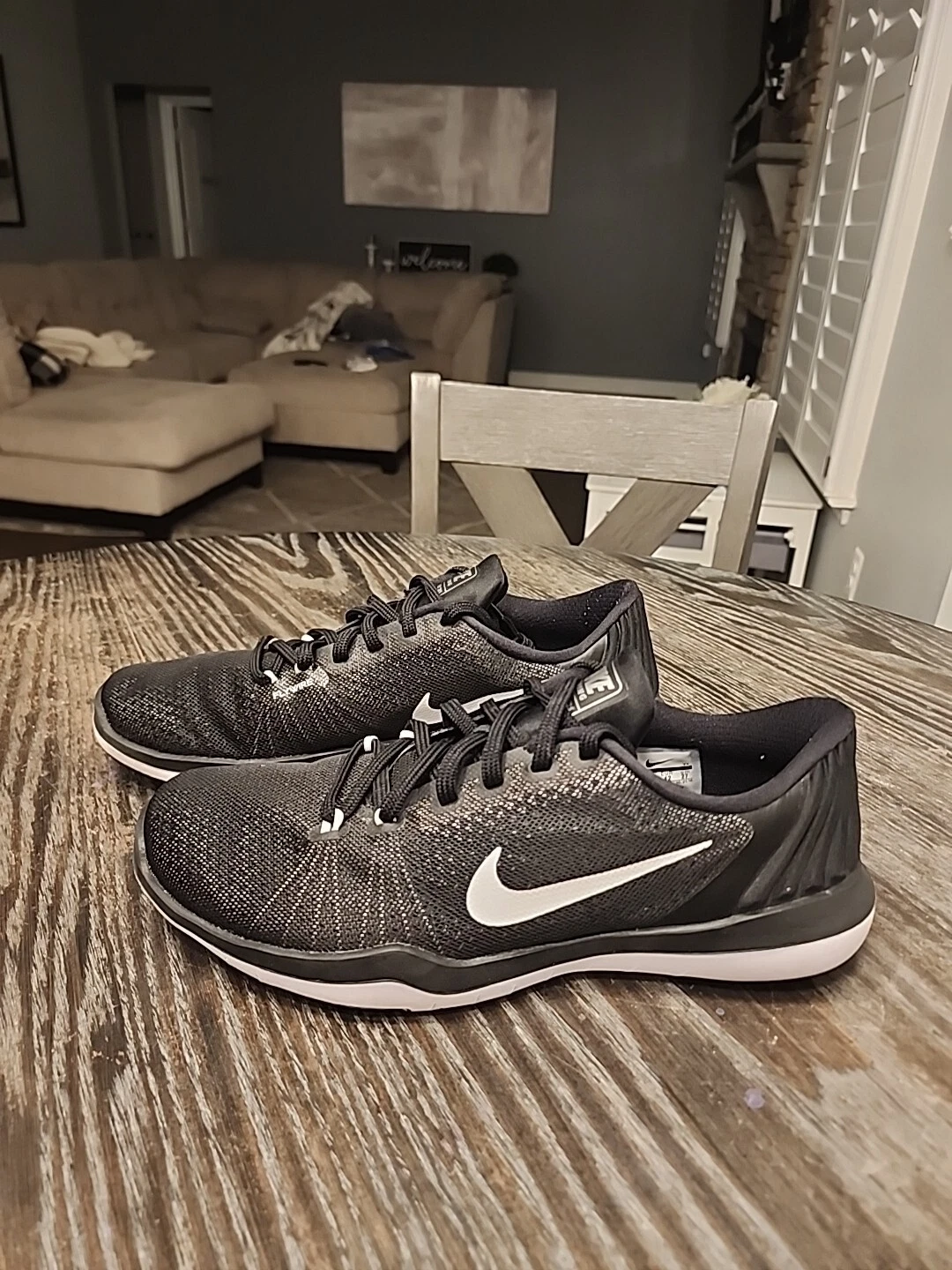 Baskets de course noires Nike Training Flex Supreme TR5 Flywire pour femmes taille 10