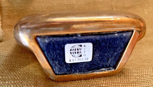 "RELOJ DE ESCRITORIO pisapapeles 1998 AcuTech cuarzo/batería nueva~tono dorado-hecho por ""AITG"" - Imagen 7 de 11
