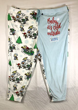 Nickelodeon Rugrats Holiday Women's Plus Size 3X Plush Sleep Joggers Pockets