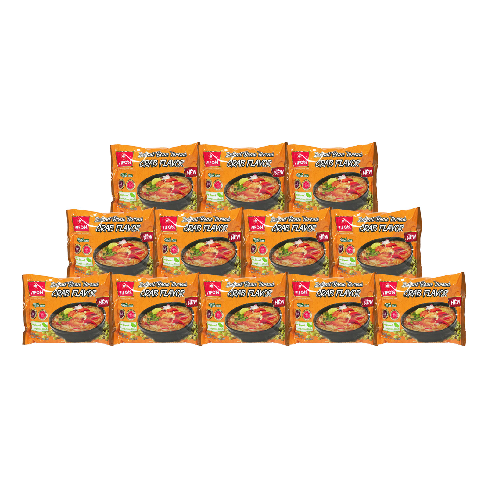 Vifon Mien Cua Instant Glasnudelsuppe mit Krabbengeschmack Nudelsuppen 12x50g