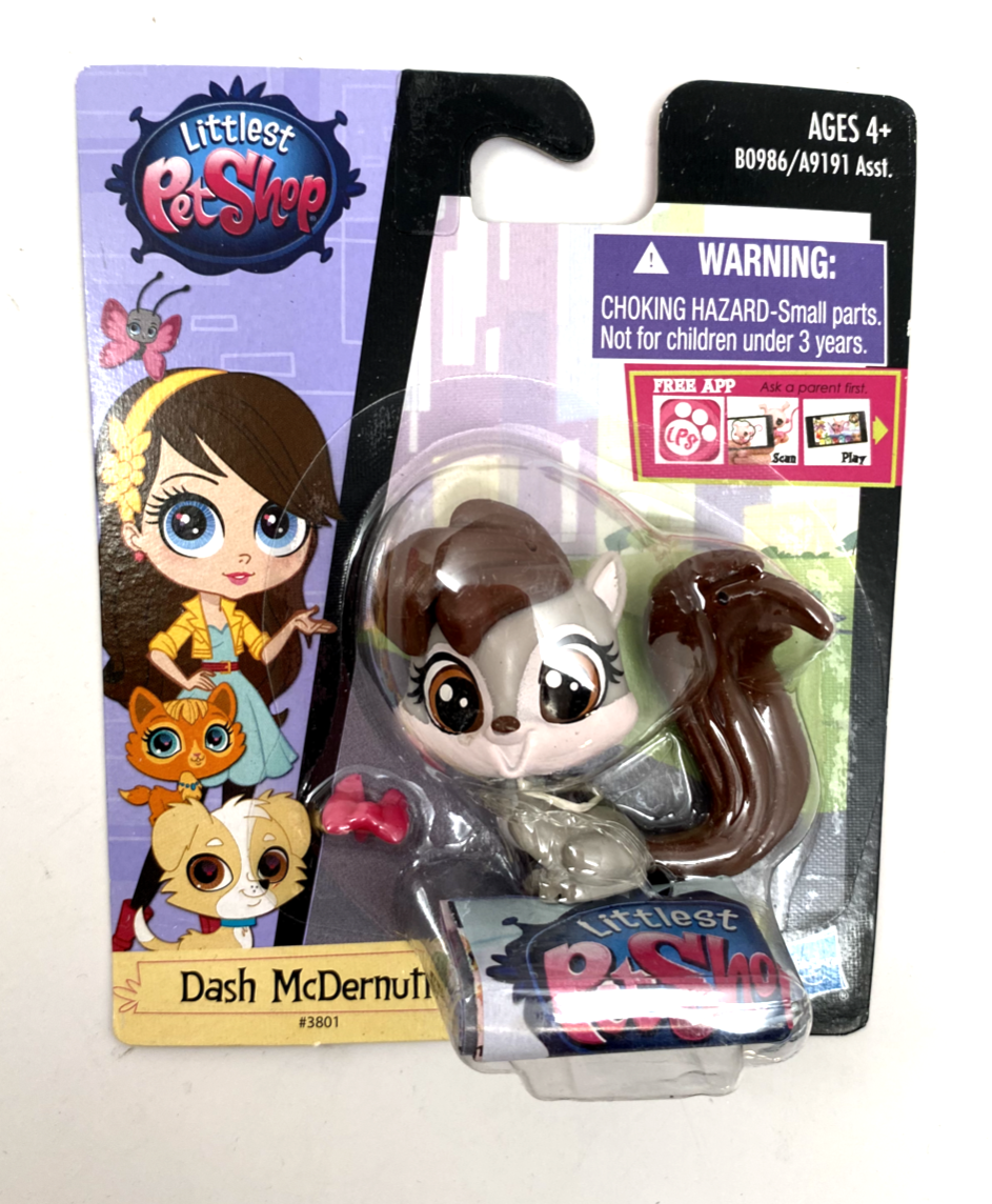 DASH MCDERNUTT SQUIRREL #3801 Littlest Pet Shop Hasbro LPS