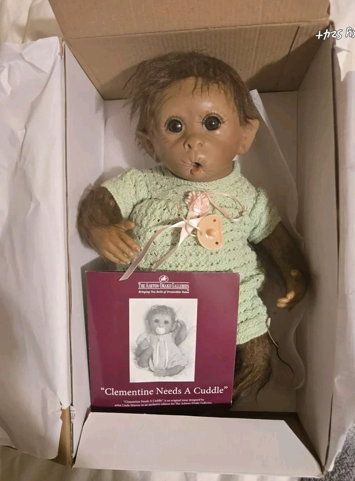 The Ashton-Drake Galleries So Truly Real Baby Monkey Doll Clementine 14" Foto 2 de 4