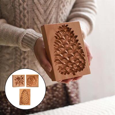 Plätzchen Stempel Holz Handarbeit Backen für Muffin Mooncake Plätzchen Pumpkin Pie
