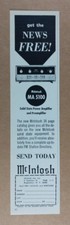 1970 McIntosh MA-5100 Amplifier vintage print Ad