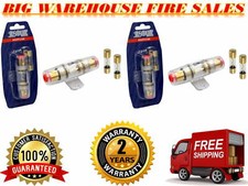 2 one pair Absolute 100 Amp Inline AGU Fuse Holder Fits 4, 8 10 Gauge Wire
