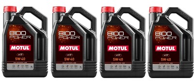 Motul 8100 POWER 5 Liters Engine Motor Oil Full Synthetic Ester 5W-40 (4 Pack)
