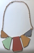 Costume Jewellery Necklaces And Pendants Retro 1960's Geometric Pendant Necklace