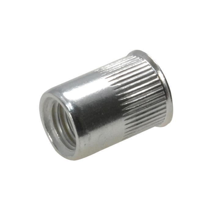 Qty 1000 Nutsert M6 Aluminium Countersunk Round Open Splined Grip 2.5 ...