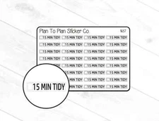 1657~~15 Minute Tidy Planner Stickers.