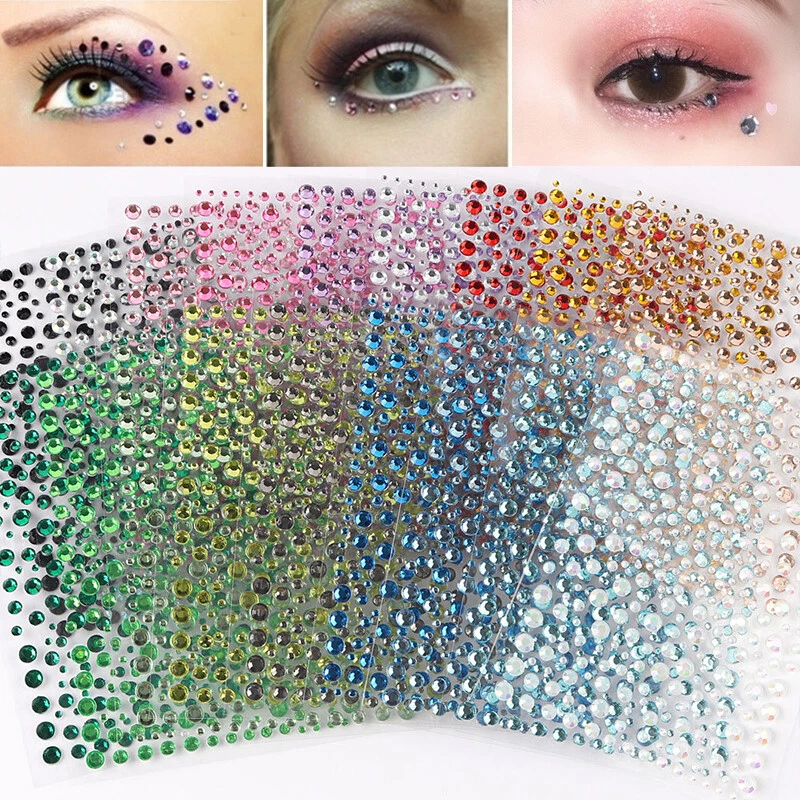 Eye Face Gems Glitter Stickers Face Jewels Rhinestone Diamond Make-up  Accessory