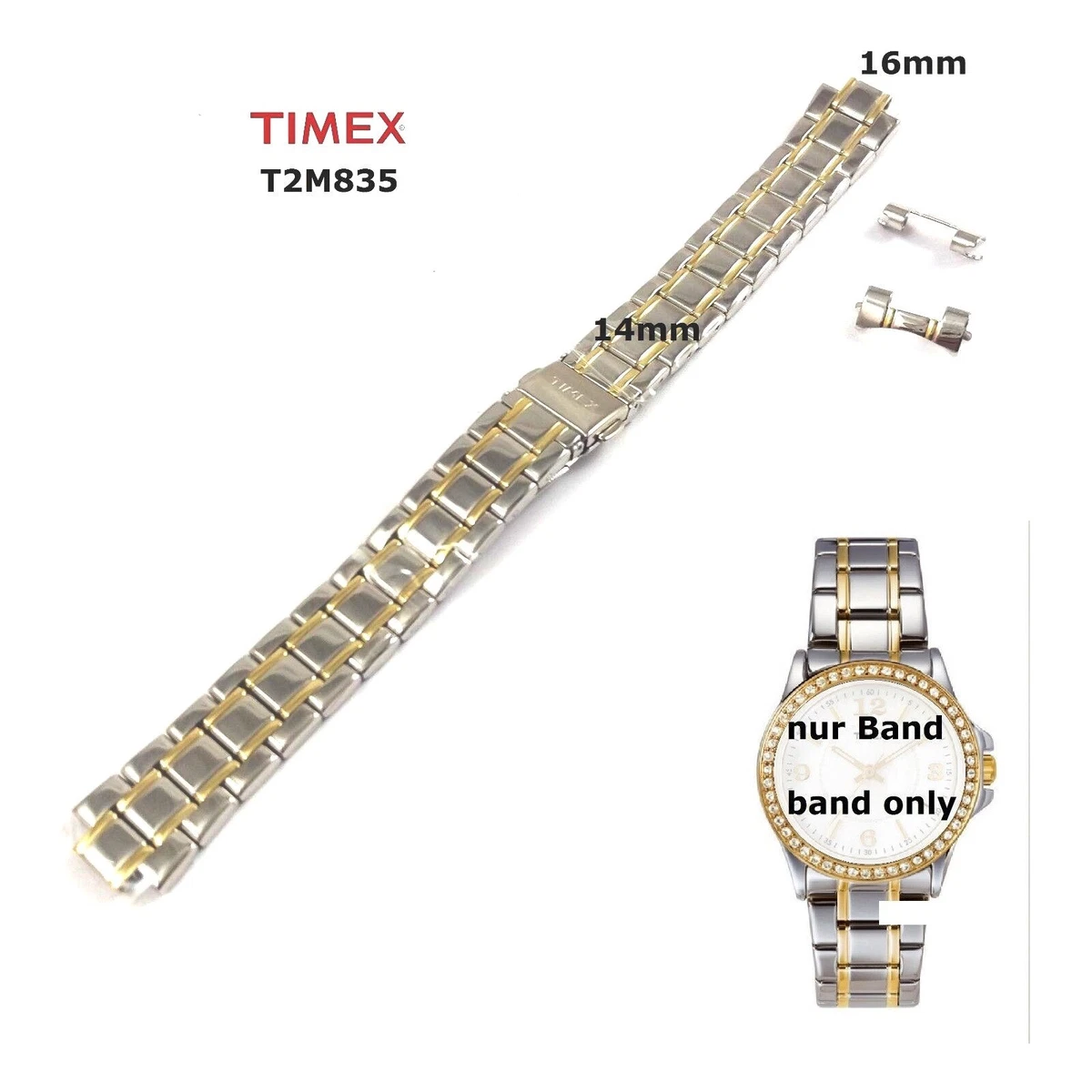 Timex Cinturino Di Ricambio TW2R64300 Men's Mod 44 - IN Pelle - 22mm