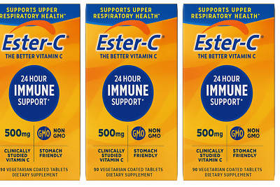 Ester-C 500 Mg 24 Hour Vitamin C Tablets for Immune Support 90 Count 3 Pack