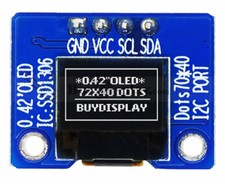 I2C White 0.42 inch OLED Display Module 72x40 Arduino,Raspberry Pi W/SSD1306